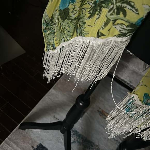 Do everything in love Floral Kimono/swim cover up with Fringe - Picture 3 of 10